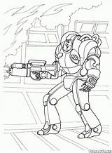 Coloring Futuristic Pages Soldier Future Wars Colorkid sketch template