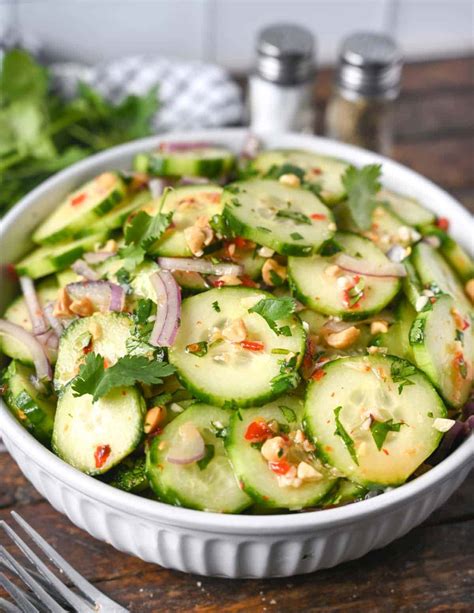 thai cucumber salad easy recipe butter  biscuit
