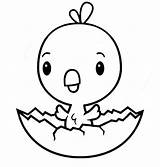 Chick Coloring Cute Pages Hatching Color sketch template