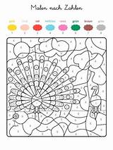 Zahlen Farben sketch template