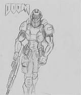 Doomguy Sketch2 Doom sketch template