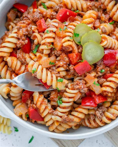 easy cheeseburger pasta recipe healthy fitness meals