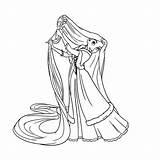 Rapunzel Coloring Tangled Books Pages Last sketch template