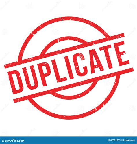 duplicate rubber stamp stock vector illustration  document