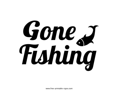 fishing sign printable