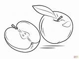 Apfel Manzana Mela Querschnitt Pomme Kinderbilder Ganzer Manzanas Cortada Apples Malvorlagen Entitlementtrap Kategorien sketch template