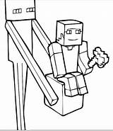 Minecraft Coloring Pages Pickaxe Getcolorings sketch template