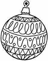 Christmas Coloring Ball Getcolorings Ornament sketch template