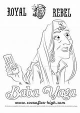 Baba Yaga Coloring High Ever After Pages Everafter sketch template