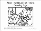 Jesus Coloring Temple Pages Teaches Teaching Bible Printable Crafts Map Solomon Synagogue God School Sunday Word Kids Teachings King Drawing sketch template