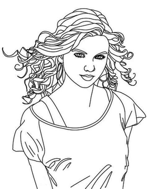 taylor swift  country singer coloring page color luna