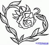 Draw Cool Things Drawings Easy Bing Dragoart Heart Hearts Coloring Pages Cute Rose Boyfriend Designs Tattoos Sharpies Tattoo Step sketch template