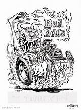 Roth Big Rat Fink Coloring Ed Daddy Pages Drawings Car Rod Colouring Cartoon Books Cars Badnews Funny Rats Choose Board sketch template