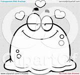 Blob Coloring Infatuated Pudgy Clipart Cartoon Outlined Vector Cory Thoman Template sketch template