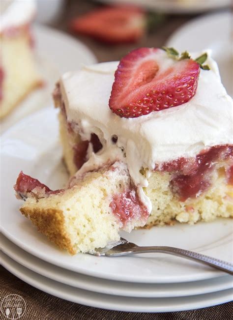 Strawberries And Cream Poke Cake Lmldfood