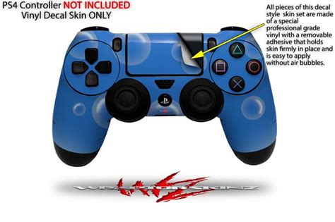 sony ps controller skins bubbles blue wraptorskinz