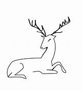 Browning Pages Coloring Deer Line Cliparts Popular sketch template