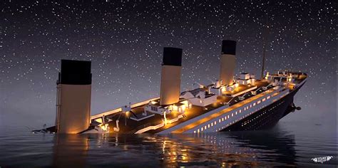 titanic sink  real time