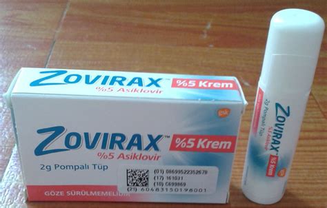 zovirax cold sore treatment cream tube 5 asiklovir 2 g