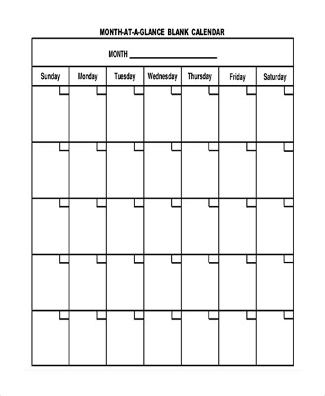 sample blank printable calendar templates  ms word