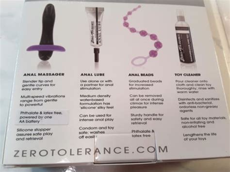 zero tolerance intro to anal sex kit with anal massager beads and