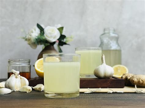lemon garlic ginger drink food thinkers