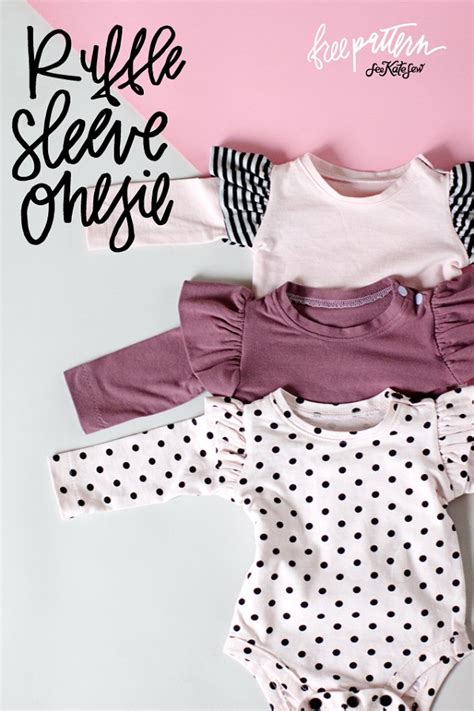 pattern ruffle sleeve baby onesie sewing