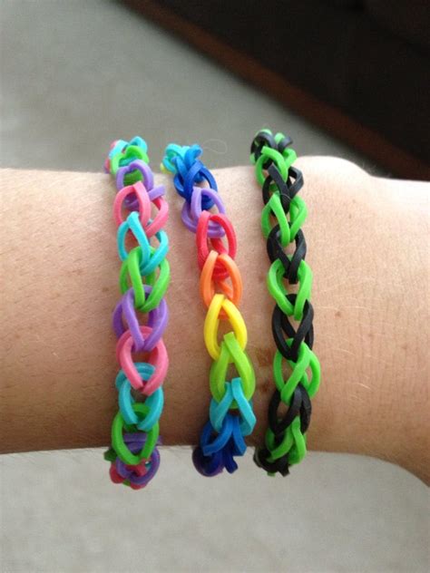 rainbow rubber band bracelet single design
