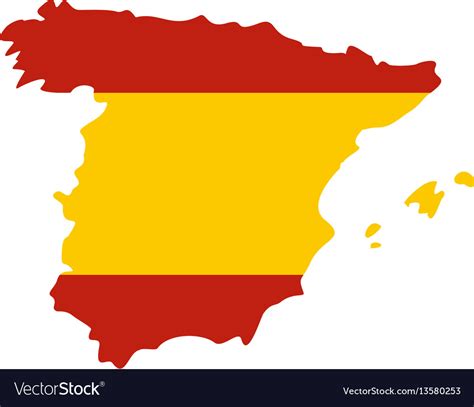 map spain icon flat style royalty  vector image