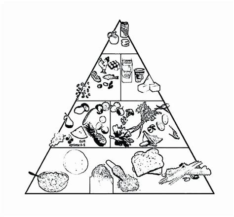 food pyramid coloring page  preschoolers  svg design file