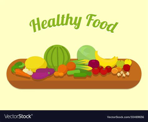 healthy food cartoon royalty  vector image