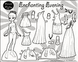 Paper Doll Marisole Printable Coloring Dolls Pages Monday Print Friends Clothes Clothing Colouring Enchanting Evening Mondy Paperthinpersonas Color Beautiful Set sketch template