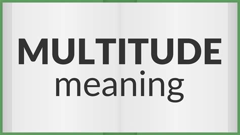 multitude meaning  multitude youtube