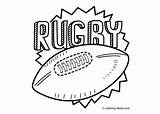 Rugby Coloring Kids Pages Printable Sport Colouring Sports Color 4kids Nations Six sketch template