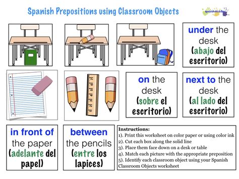spanish prepositions spanishkiddos educational resources