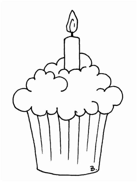 cupcake coloring pages coloringfile birthday coloring pages