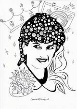 Famous People Coloring Pages Di Lady Print sketch template