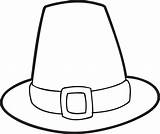 Pilgrim Hat Coloring Hats Thanksgiving Template Drawing Colouring Printable Pilgrims Clipart Pages Kids Boy Print Puritan Preschool Crafts Fedora Line sketch template