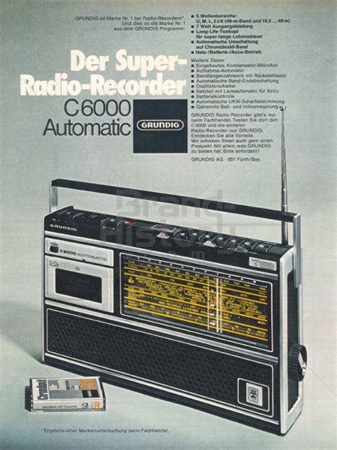 grundig c 6000 der super radio recorder brand history