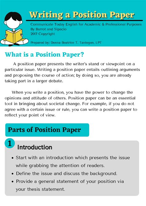 solution  guide  writing  position paper studypool