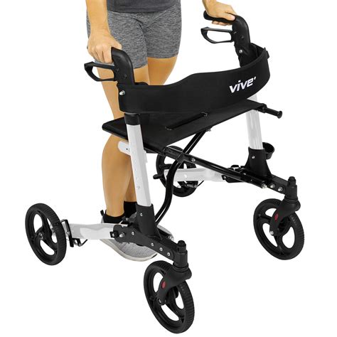 rollator folding walker  seat  wheels lightweight  seniors elderly ebay