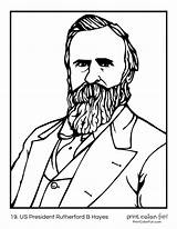 Presidents Rutherford Hayes sketch template