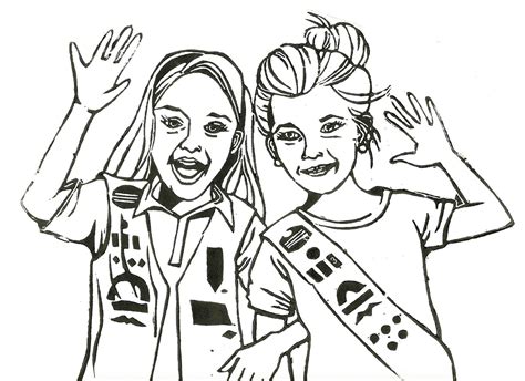 coloring pages  girl scouts coloring pages