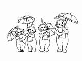 Teletubbies Coloring Pages Umbrella Printable Their Po Why Super Getcolorings Getdrawings sketch template