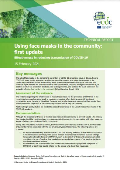 Using Face Masks In The Community First Update Effectiveness In