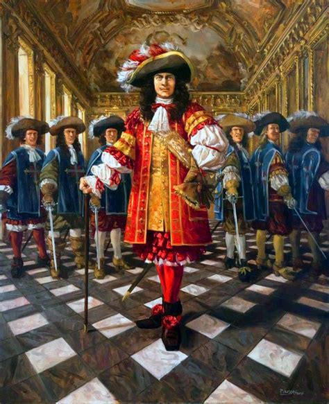 King Louis Xiv Of France With His Musketeers Bodyguards Louis Xiv