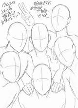 Poses Drawing Group Anime Reference Pose Manga Drawings Feminatalk Ru Friends sketch template