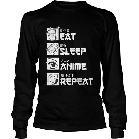 eat sleep anime repeat shirt trend t shirt store online