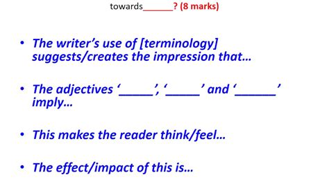 english language paper  question  writing frame