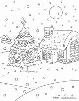 Sapin Coloriage Sapins Neige Hellokids Weihnachtslandschaft Arboles Devant Tree Coloriages Schnee Noël Ludinet Drucken Farben Depuis Línea sketch template